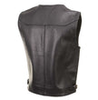 Milwaukee Leather Men's Road King Black Cowhide Leather Motorcycle Vest - LKM3793