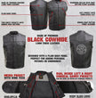 Milwaukee Leather Men's Quick Draw Black Cowhide Leather Motorcycle Vest - LKM3794