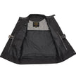 Milwaukee Leather Men's Quick Draw Black Cowhide Leather Motorcycle Vest - LKM3794