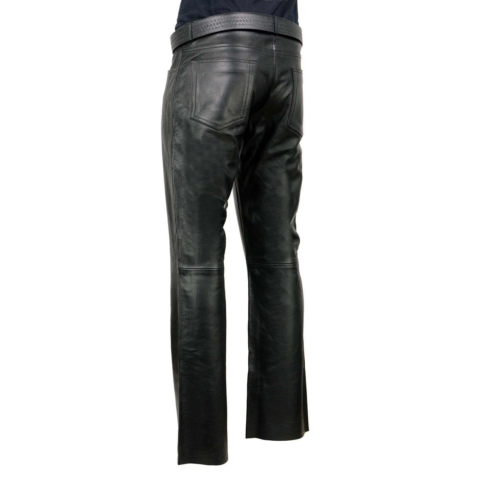 Milwaukee Leather | Classic Fit 5 Pocket Leather Pants for Men - Premium Leather Motorcycle Riding Pants - LKM5790