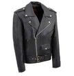 Milwaukee Leather Youth Size Classic Style Black Police Biker Leather Jacket LKY1950