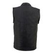 Milwaukee Leather LKY3850 Youth Size Black Leather Open Neck Club Style Motorcycle Riders Vest