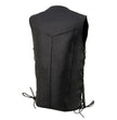 Milwaukee Leather LKY3860 Youth Size Black Leather Motorcycle Riders Vest w/ Side Lace