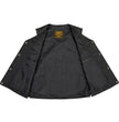 Milwaukee Leather LKY3870 Youth Size Black Leather Biker Style Vest with Snap Front and Side Laces
