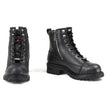 MMCC MB408 Men's Accelerator Black Leather Biker Boots - Riding Footwear