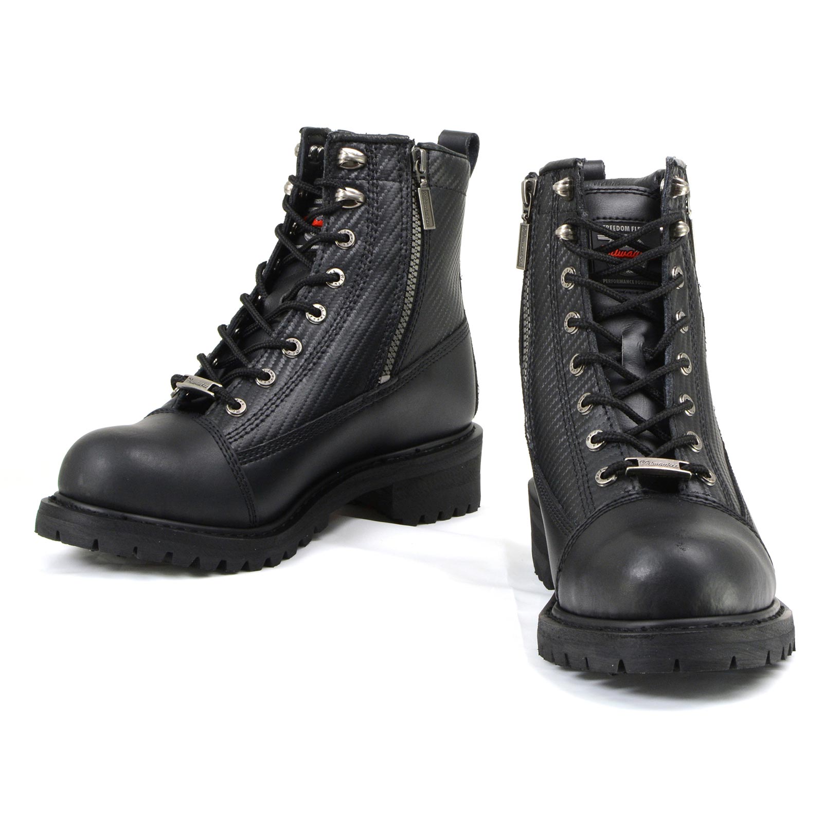 MMCC MB408 Men's Accelerator Black Leather Biker Boots - Riding