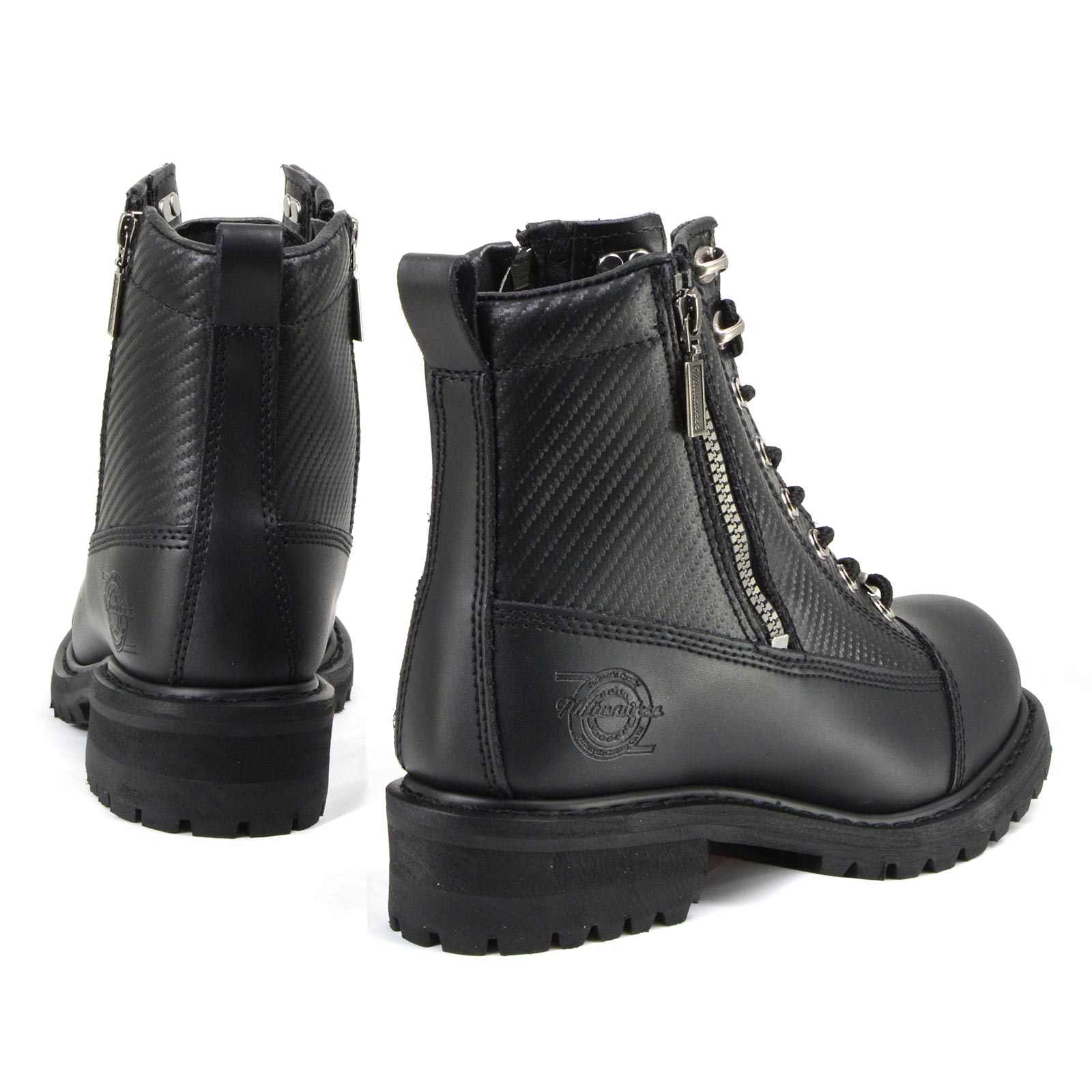 Milwaukee Motorcycle Clothing Co. Men's Black Motorcycle Boots, MB408