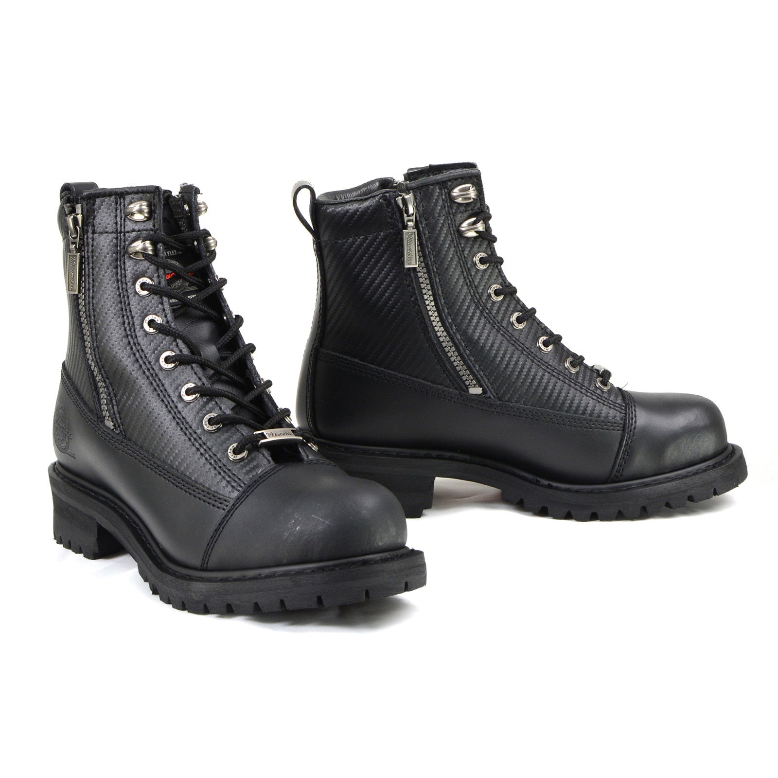 Milwaukee Motorcycle Clothing Co. Men's Black Motorcycle Boots, MB408