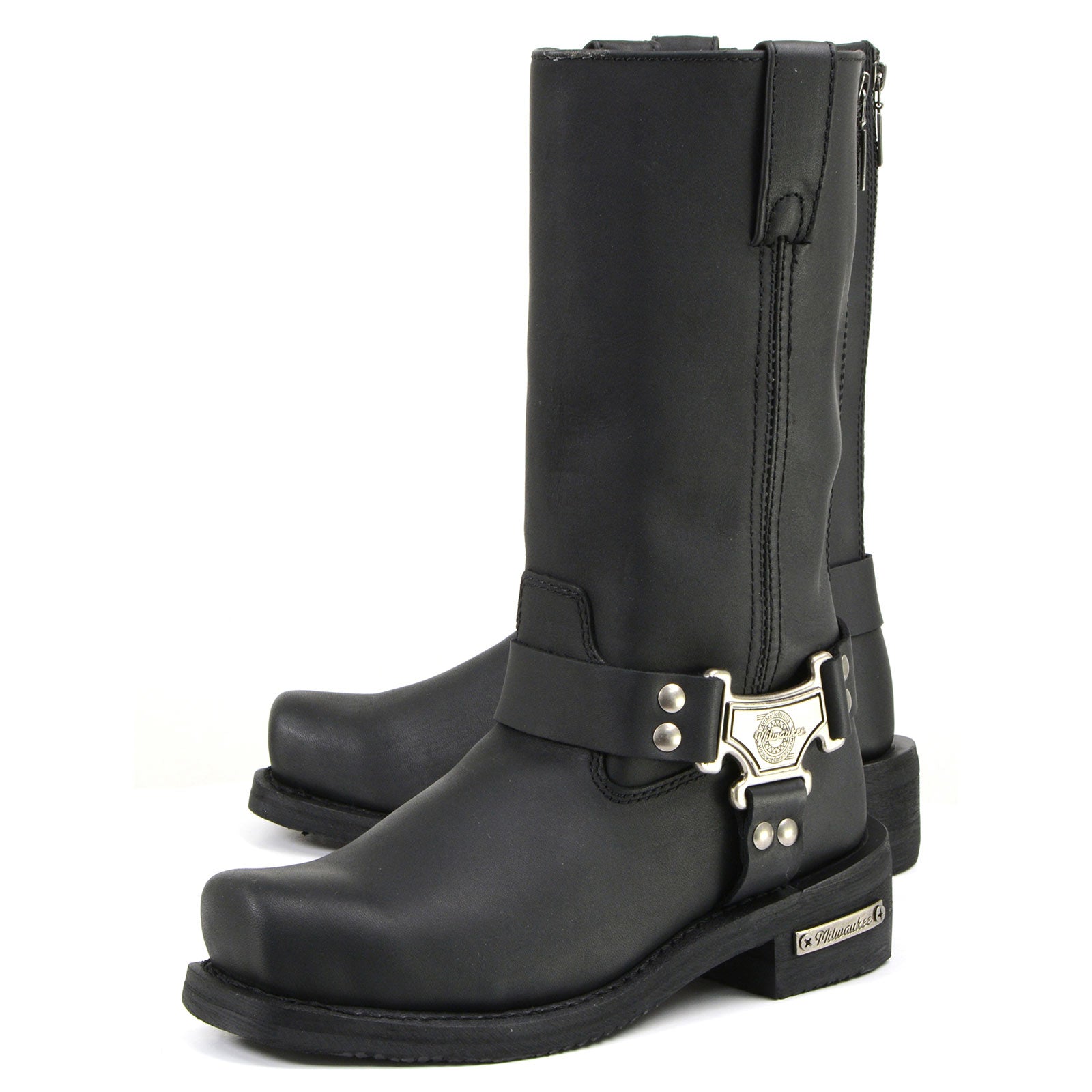 Milwaukee Motorcycle Clothing Co. Men's Black Motorcycle Boots, MB410