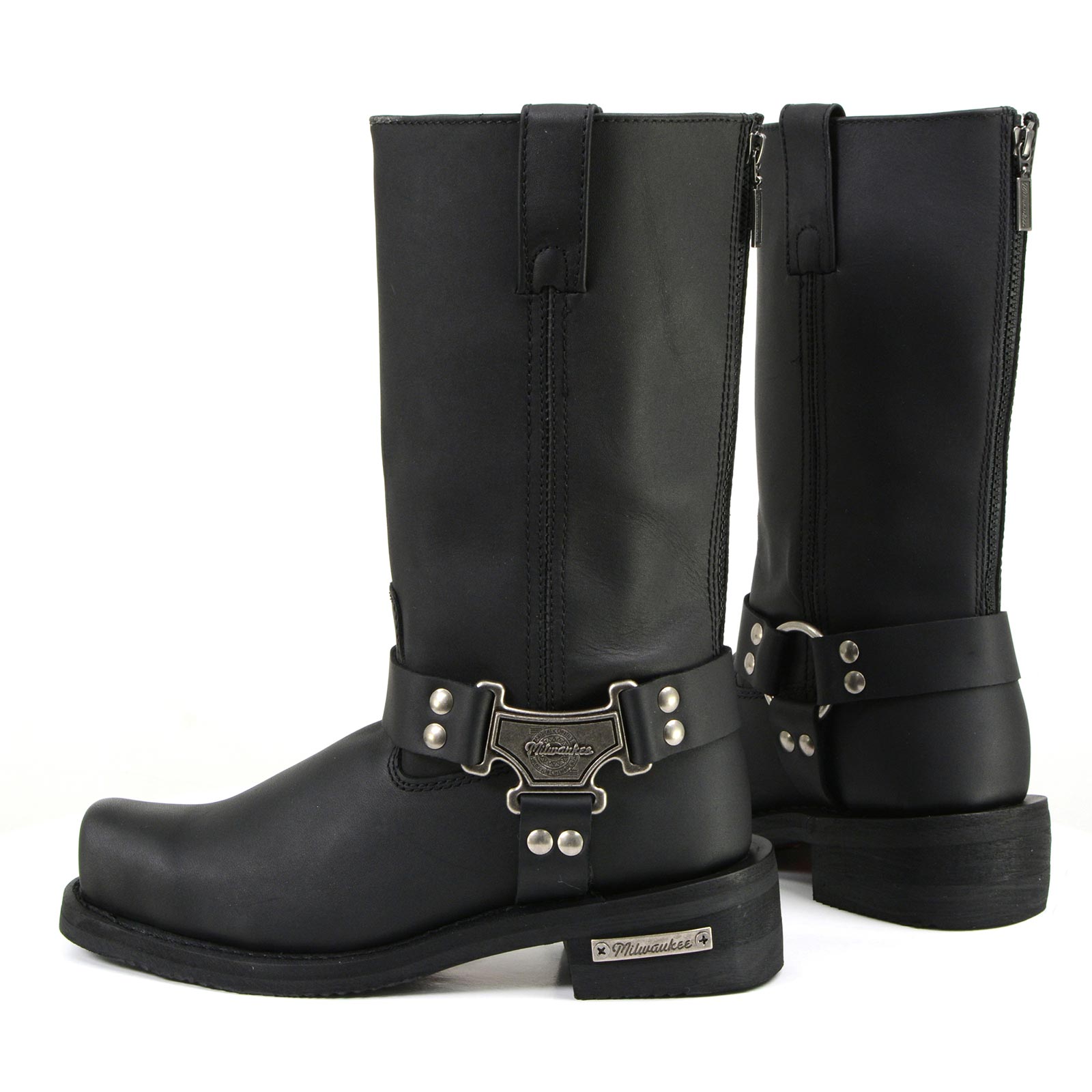 Milwaukee Motorcycle Clothing Co. Men's Black Motorcycle Boots, MB410