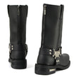 Milwaukee Motorcycle Clothing Company MB410EE Men's Wide With Black Classic Harness Motorcycle Leather Boots