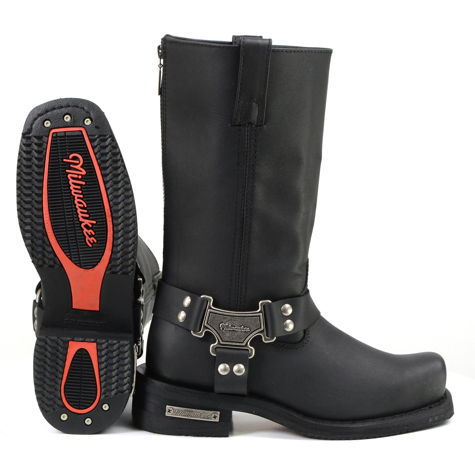 Milwaukee Motorcycle Clothing Co. Black Motorcycle Boots MB410