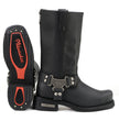 Milwaukee Motorcycle Clothing Company MB410EEE Men's EEE Wide Black Classic Harness Motorcycle Leather Boots