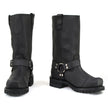Milwaukee Motorcycle Clothing Company MB411 Men's Black Drag Harness Motorcycle Leather Boots