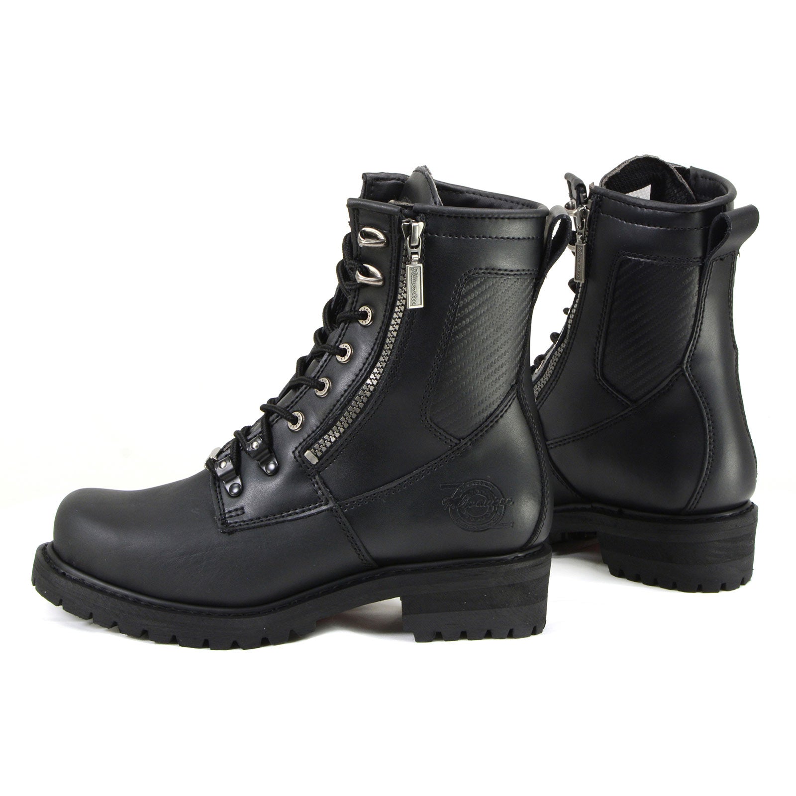 Milwaukee Motorcycle Clothing Co. Men's Black Motorcycle Boots, MB416EEE