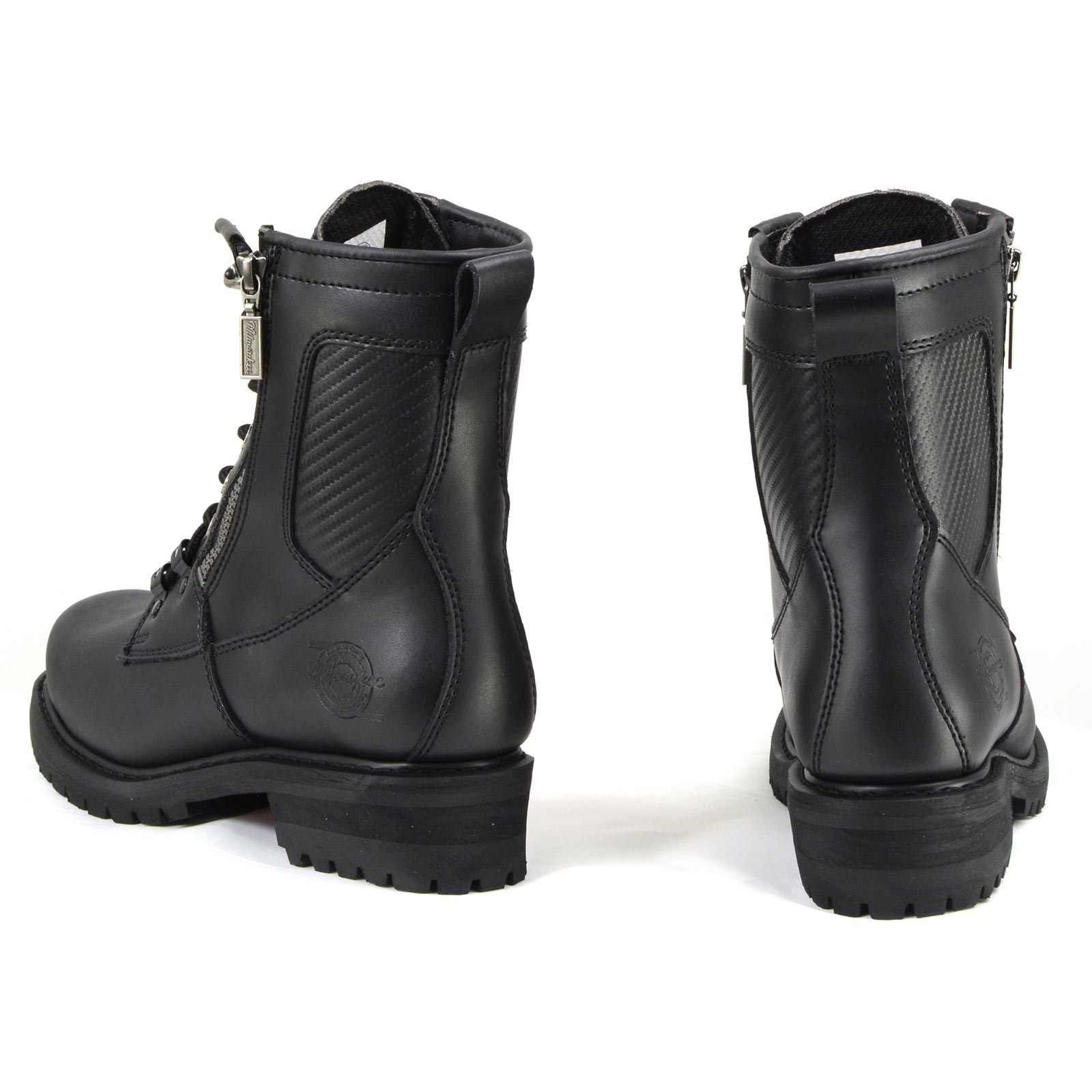 Milwaukee Motorcycle Clothing Co. Men's Black Motorcycle Boots, MB416EE