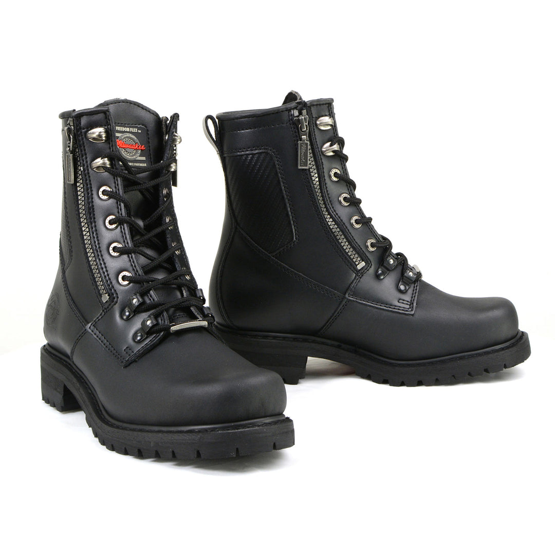 Milwaukee Motorcycle Clothing Co. Men's Black Motorcycle Boots, MB416