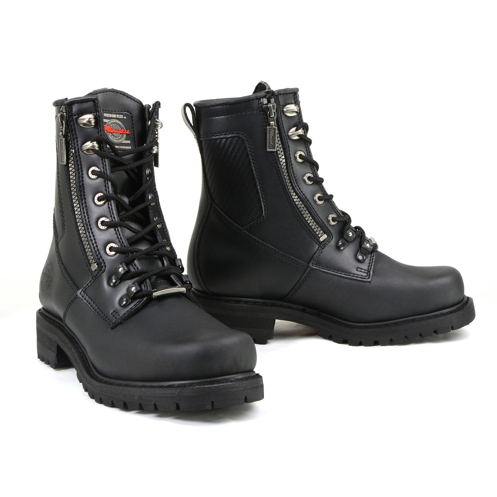Milwaukee Motorcycle Clothing Co. Men's Black Motorcycle Boots, MB416
