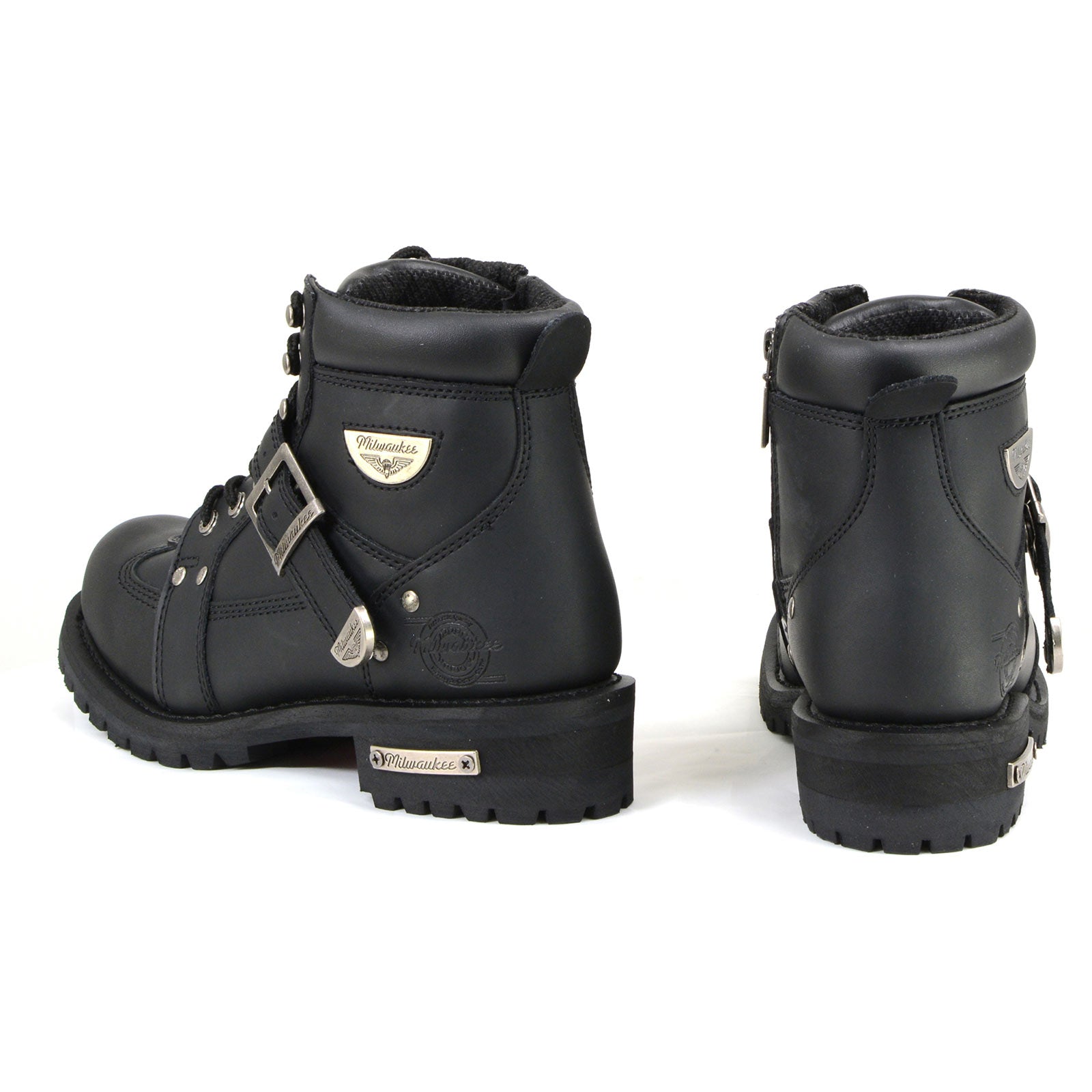 Milwaukee Motorcycle Clothing Co. Men's Black Motorcycle Boots, MB433