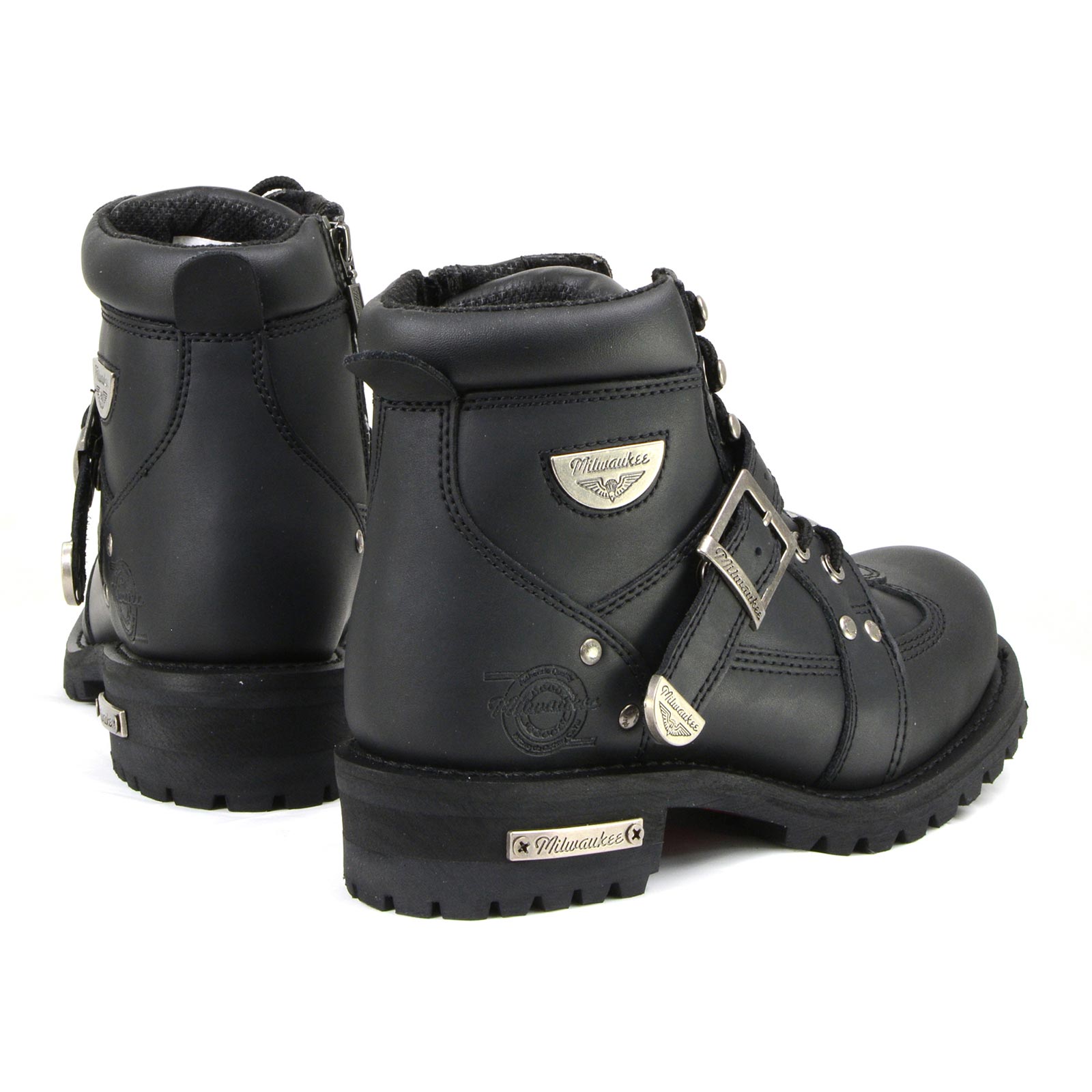 Milwaukee Motorcycle Clothing Co. Men's Black Motorcycle Boots, MB433