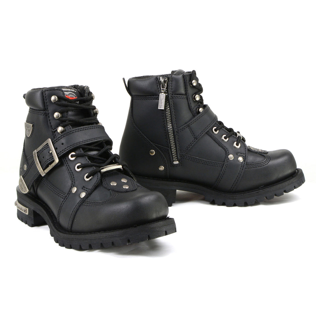 Milwaukee Motorcycle Clothing Co. Black Motorcycle Boots MB433