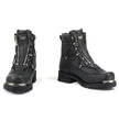 MMCC Men's Throttle Black Leather Motorcycle Boots - EEE Width - MB440EEE