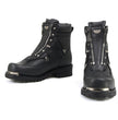 MMCC Men's Throttle Black Leather Motorcycle Boots - EEE Width - MB440EEE