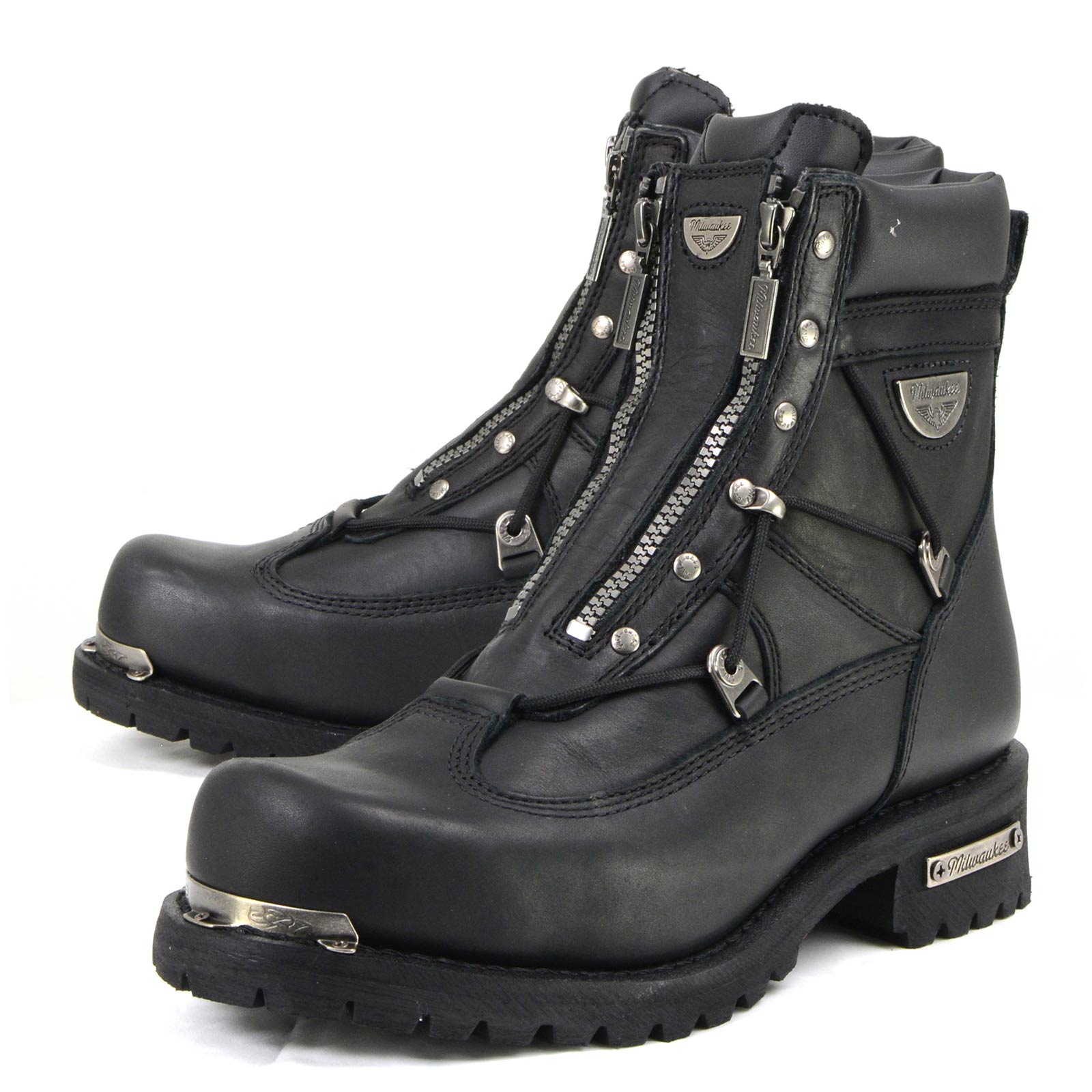 Milwaukee Motorcycle Clothing Co. Men's Black Motorcycle Boots, MB440EEE