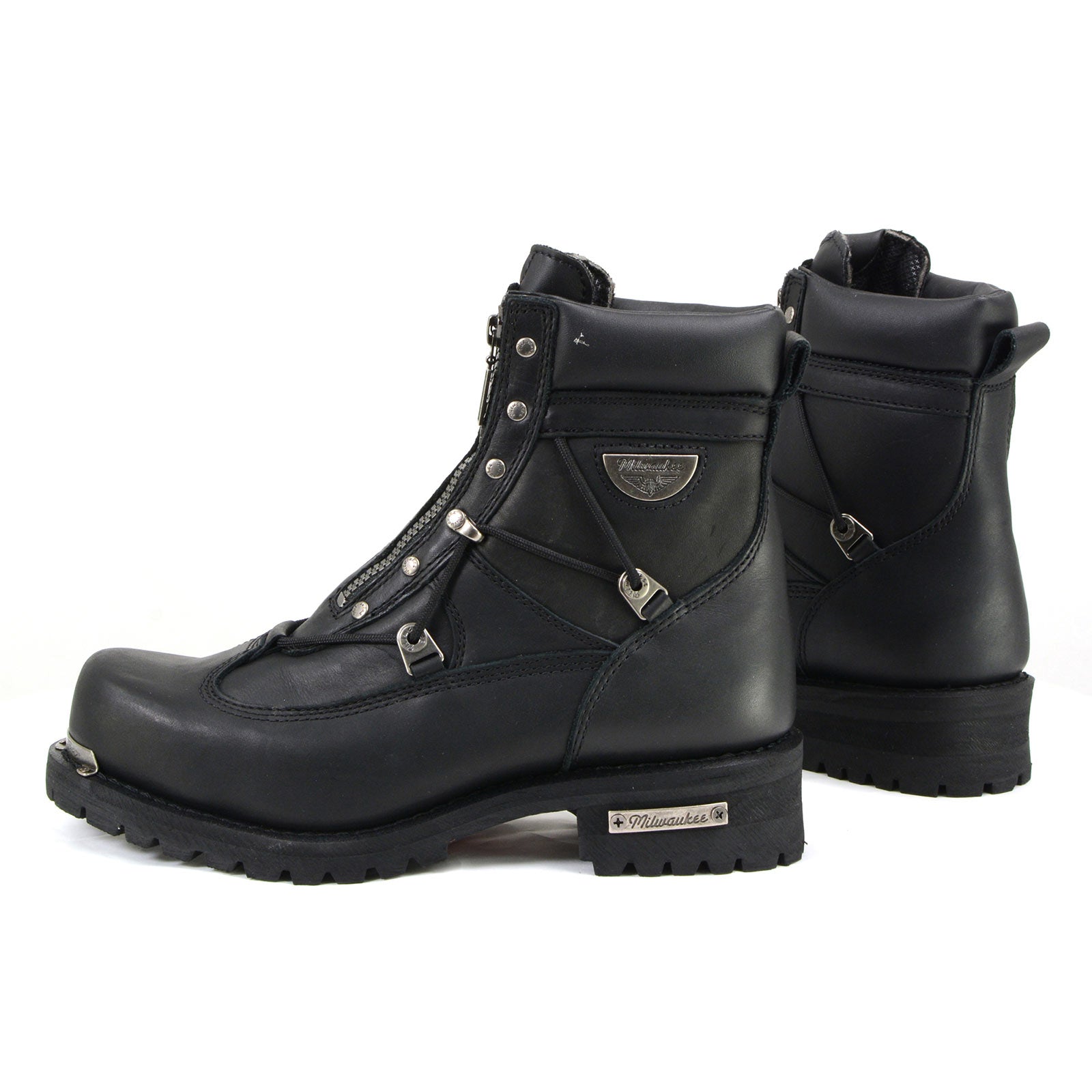 Milwaukee Motorcycle Clothing Co. Men's Black Motorcycle Boots, MB440EEE