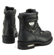 MMCC Men's Throttle Black Leather Motorcycle Boots - EEE Width - MB440EEE