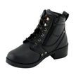 Milwaukee Leather MBK9265 Boys Black Lace-Up Boots with Side Zipper Entry