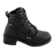 Milwaukee Leather MBK9265 Boys Black Lace-Up Boots with Side Zipper Entry