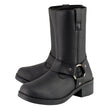 Milwaukee Leather MBK9280 Boys Classic Black Harness Biker Boots