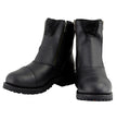 Milwaukee Leather Women's Black Premium Leather Double Sided Zipper Motorcycle Riding Boots MBL202