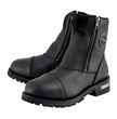 Milwaukee Leather Women's Black Premium Leather Double Sided Zipper Motorcycle Riding Boots MBL202