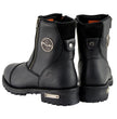 Milwaukee Leather Women's Black Premium Leather Double Sided Zipper Motorcycle Riding Boots MBL202