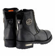 Milwaukee Leather Women's Black Premium Leather Double Sided Zipper Motorcycle Riding Boots MBL202