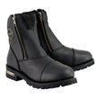 Milwaukee Leather Women's Black Premium Leather Double Sided Zipper Motorcycle Riding Boots MBL202