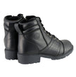 Milwaukee Leather Women's Black Leather Lace-Up Motorcycle Rider Boots with Side Zipper MBL9300