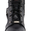 Milwaukee Leather Women's Black Leather 8-Inch Lace-Up Motorcycle Harness Boots with Side Zipper MBL9302