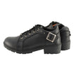 Milwaukee Leather MBL9311 Women's Black Leather Lace-Up Motorcycle Riding Shoes with Anti-Slip Outsole