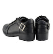 Milwaukee Leather MBL9311 Women's Black Leather Lace-Up Motorcycle Riding Shoes with Anti-Slip Outsole