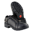 Milwaukee Leather MBL9311 Women's Black Leather Lace-Up Motorcycle Riding Shoes with Anti-Slip Outsole