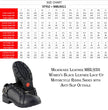 Milwaukee Leather MBL9311 Women's Black Leather Lace-Up Motorcycle Riding Shoes with Anti-Slip Outsole