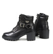 Milwaukee Leather MBL9316 Women's Black Leather Lace-Up Motorcycle Biker Riding Boot with Harness Ring