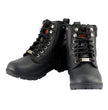 Milwaukee Leather MBL9320W Women's Black Premium Leather Wide-Width Lace-Up Motorcycle Rider Boots