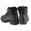 Milwaukee Leather MBL9320W Women's Black Premium Leather Wide-Width Lace-Up Motorcycle Rider Boots