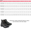 Milwaukee Leather MBL9320 Women's Premium Black Leather Lace-Up Motorycle Riding Boots with Side Zipper