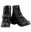 Milwaukee Leather MBL9326WP Women's Premium Black Leather Lace-Up Waterproof Motorcyle Rider Boots