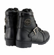 Milwaukee Leather MBL9326WP Women's Premium Black Leather Lace-Up Waterproof Motorcyle Rider Boots